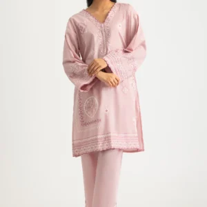 Cambric Embroidered Co-Ord Set